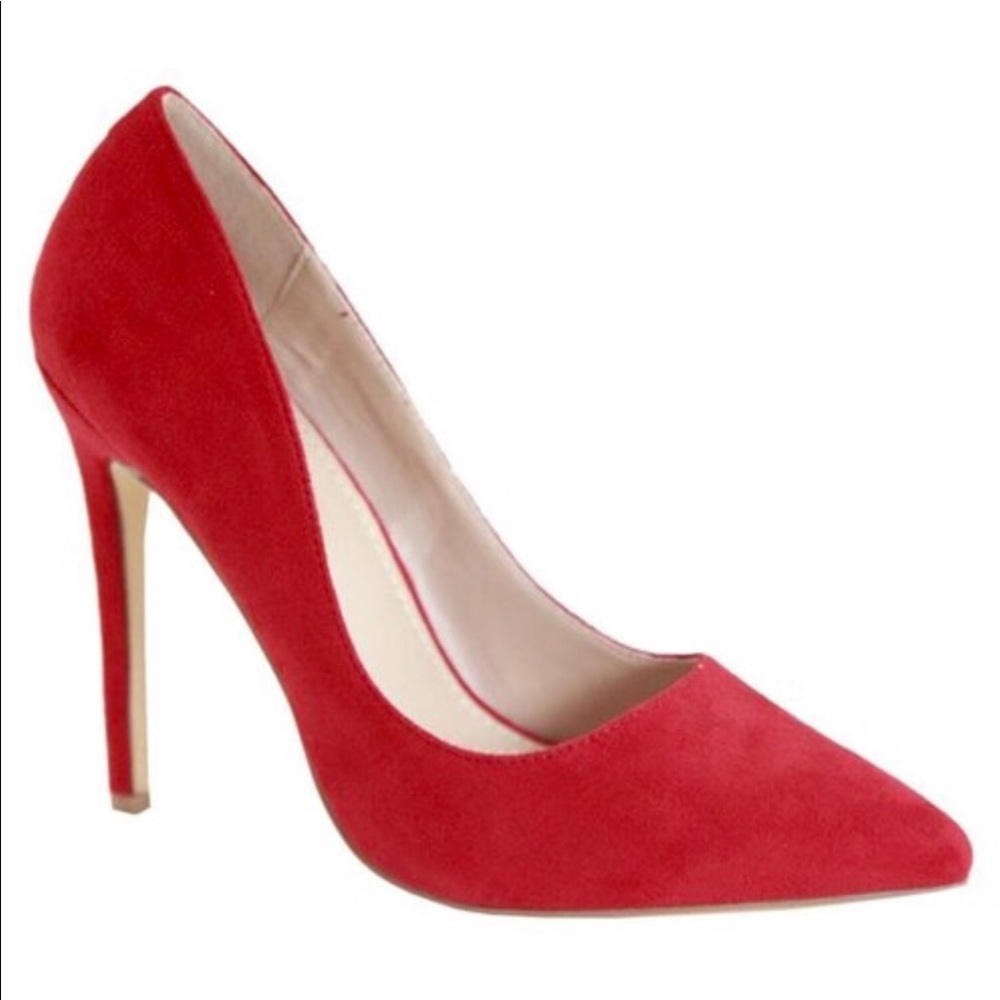 ‼️PRICE IS FIRM‼️Sexy high heel Red suede pumps - Picture 4 of 4